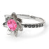 Lotus Flower Pink Moissanite ring - Lotus no. 806