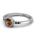 Bezel Minimalist Brown Diamond Ring - Kinsley No. 1106