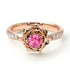 A lady's Rose Pink Moissanite Ring- Elena no. 802