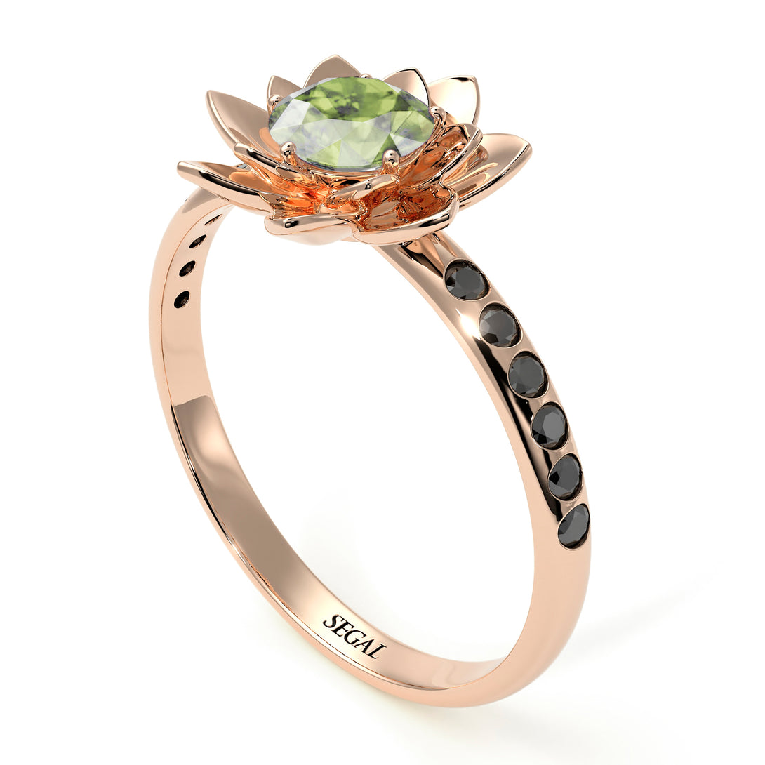 Lotus Flower Peridot ring - Lotus no. 705