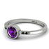 Bezel Minimalist Amethyst Ring - Kinsley No. 306