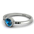 Bezel Minimalist Blue Topaz Ring - Kinsley No. 506 image 3