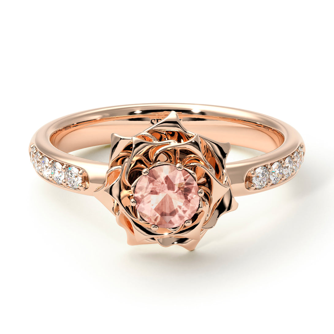 A lady's Rose Morganite Ring- Elena no. 902