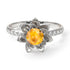 Lotus Flower Yellow Diamond ring - Lotus no. 1003