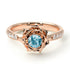A lady's Rose Aquamarine Ring- Elena no. 402