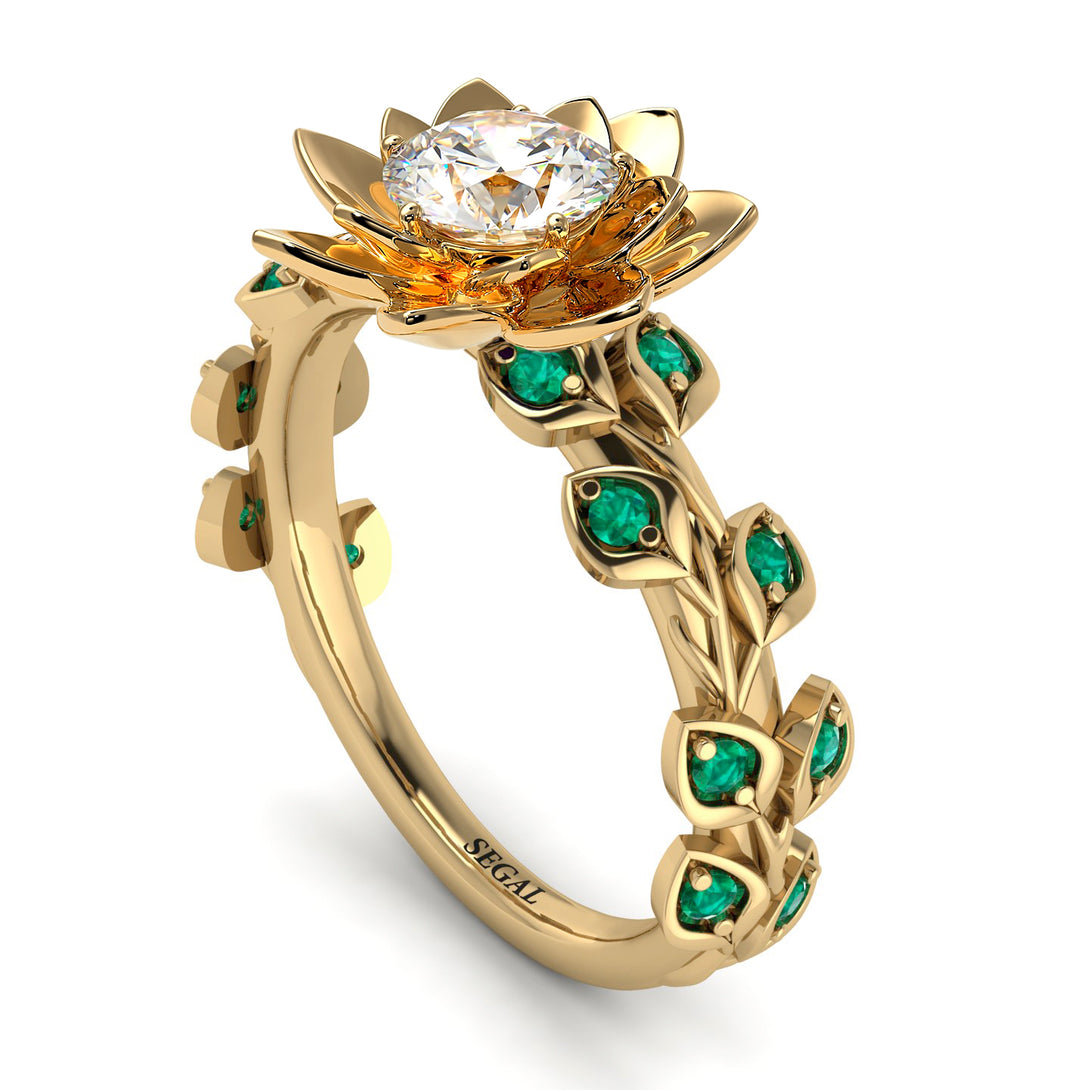 Lotus Flower And Leaves - Anna no. 4