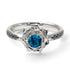 A lady's Rose Blue Topaz Ring- Elena no. 506