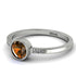 Bezel Minimalist Brown Diamond Ring - Kinsley No. 1103 image 3