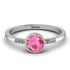 Bezel Minimalist Pink Moissanite Ring - Kinsley No. 803