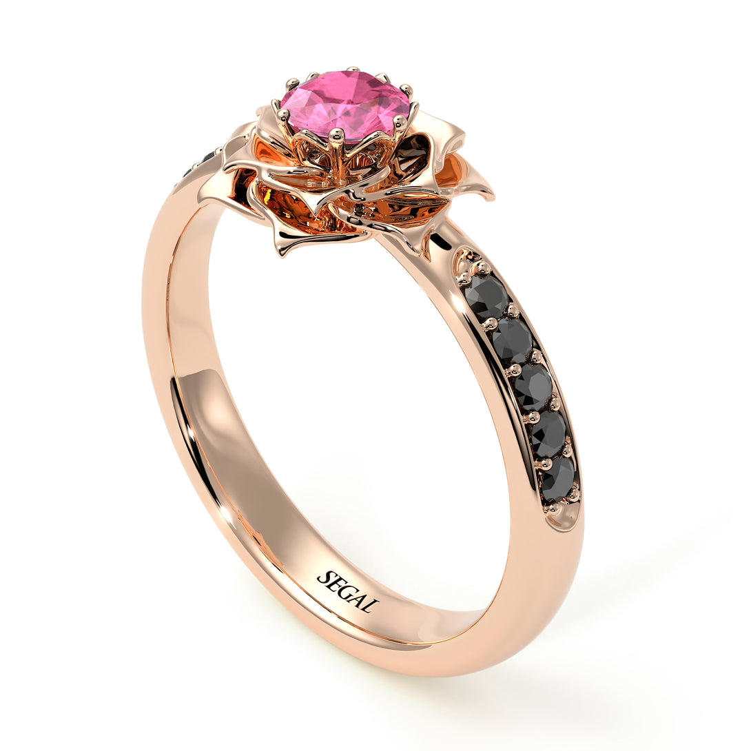 A lady's Rose Pink Moissanite Ring- Elena no. 805