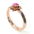 A lady's Rose Pink Moissanite Ring- Elena no. 805