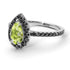 Pear Shaped Halo Peridot Ring - Janet No. 706