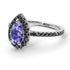 Pear Shaped Halo Tanzanite Ring - Janet No. 206