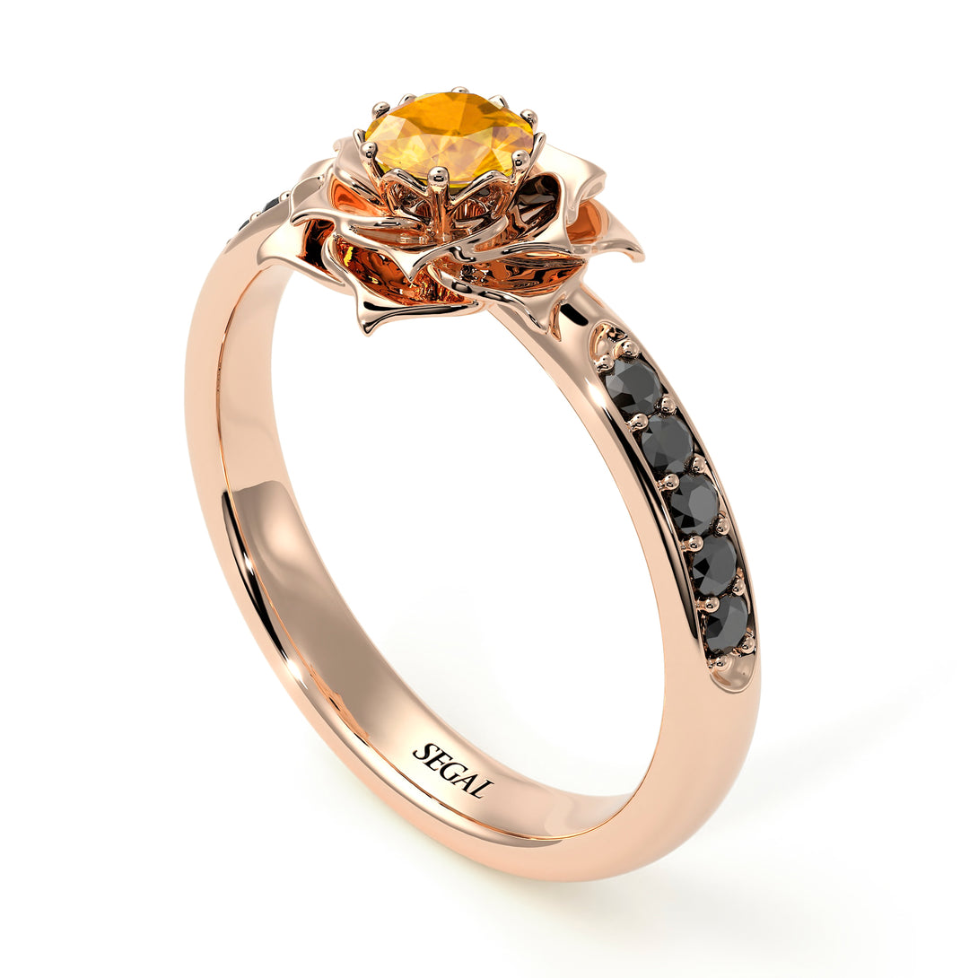 A lady's Rose Yellow Diamond Ring- Elena no. 1005