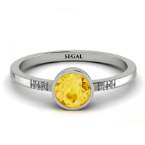 Bezel Minimalist Citrine Ring - Kinsley No. 603 image 1
