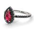 Pear Shaped Halo Ruby Ring - Janet No. 36