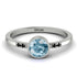Bezel Minimalist Aquamarine Ring - Kinsley No. 406