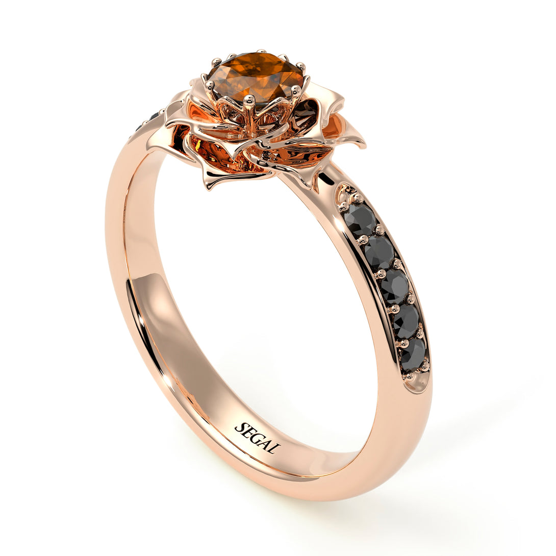 A lady's Rose Brown Diamond Ring- Elena no. 1105