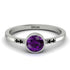 Bezel Minimalist Amethyst Ring - Kinsley No. 306
