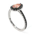 Pear Shaped Halo Morganite Ring - Janet No. 906