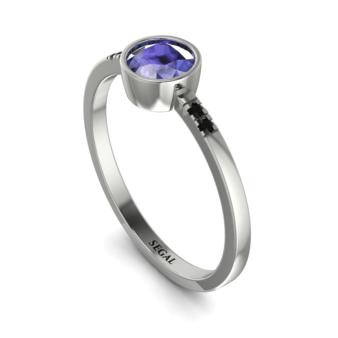 Bezel Minimalist Tanzanite Ring - Kinsley No. 206