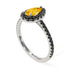 Pear Shaped Halo Citrine Ring - Janet No. 606