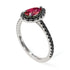 Pear Shaped Halo Ruby Ring - Janet No. 36