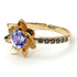 Lotus Flower Tanzanite ring - Lotus no. 204