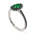 Pear Shaped Halo Emerald Ring - Janet No. 24
