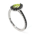 Pear Shaped Halo Peridot Ring - Janet No. 706