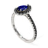 Pear Shaped Halo Sapphire Ring - Janet No. 30