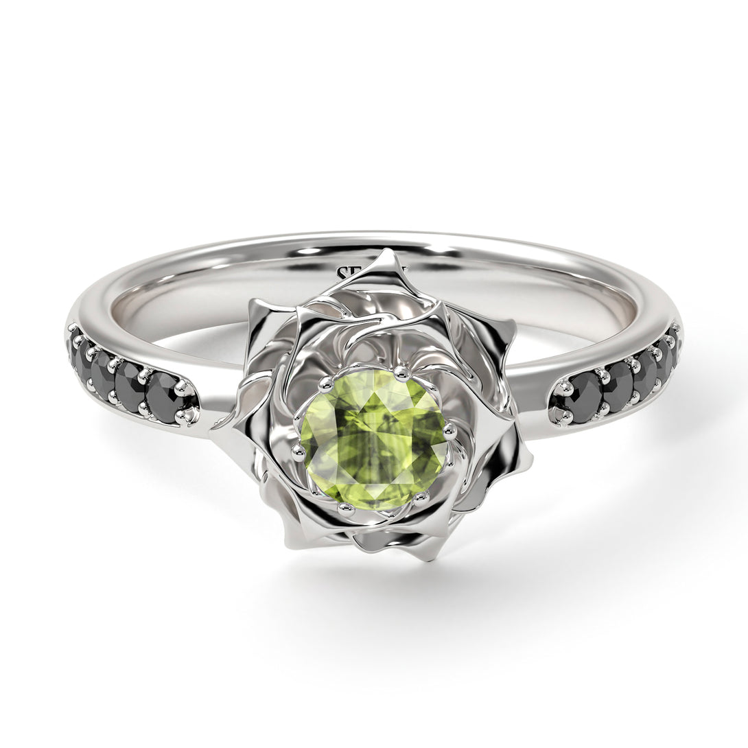 A lady's Rose Peridot Ring- Elena no. 706