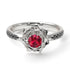 A lady's Rose Ruby Engagement Ring - Elena no. 27