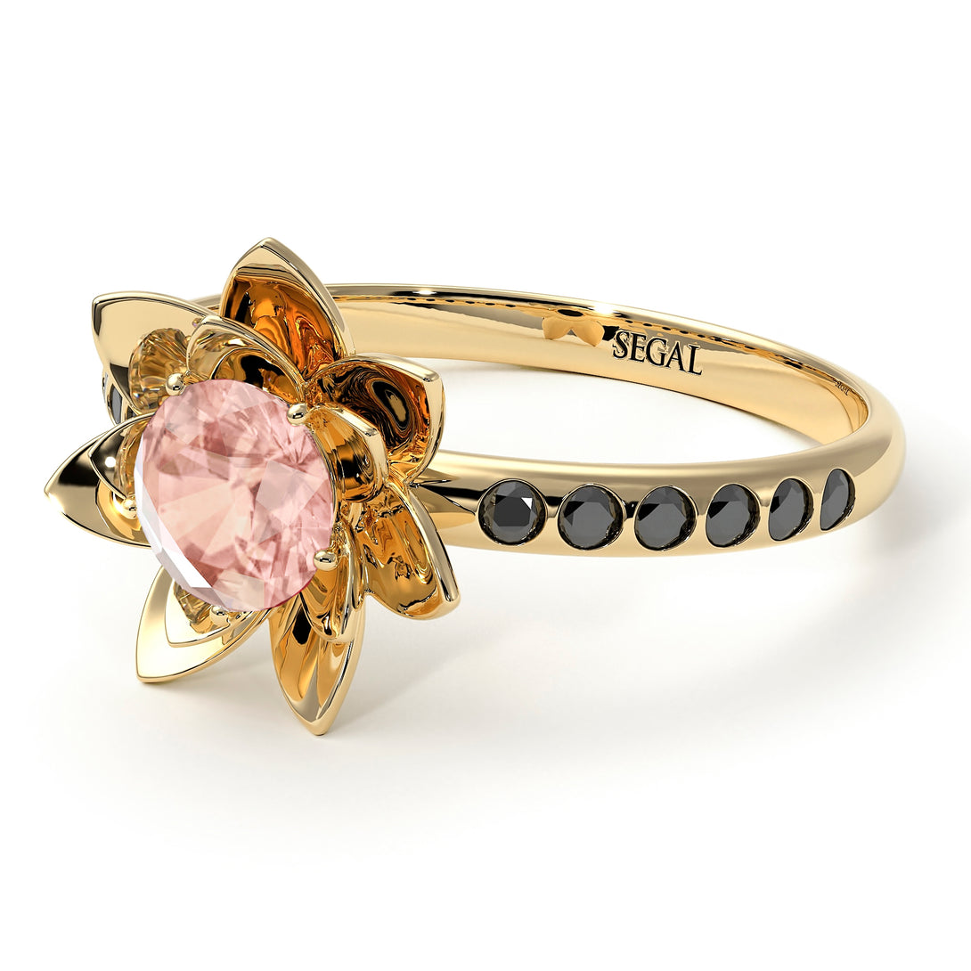 Lotus Flower Morganite ring - Lotus no. 904