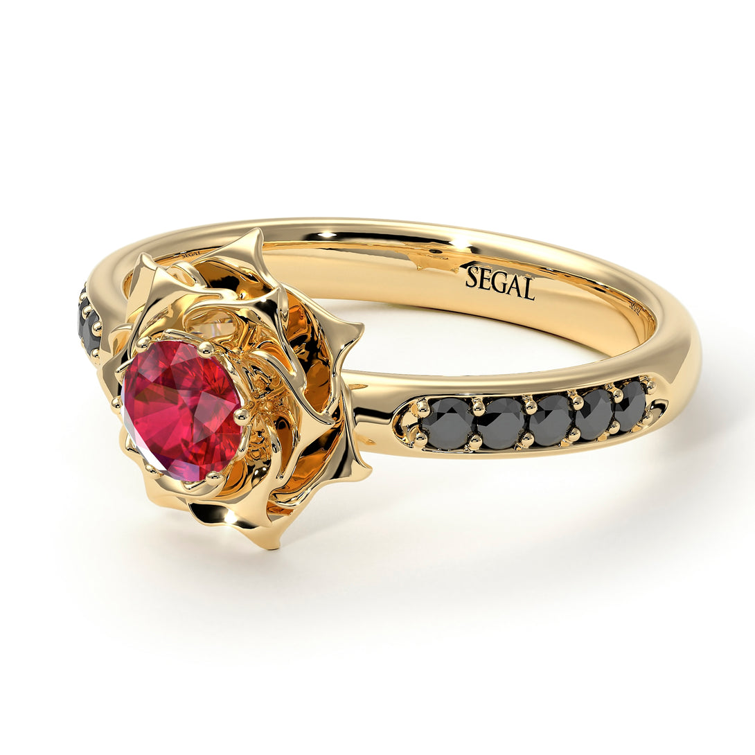 A lady's Rose Ruby Ring - Elena no. 25