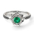 A lady's Rose Emerald Engagement Ring - Elena no. 21