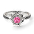 A lady's Rose Pink Moissanite Ring- Elena no. 806