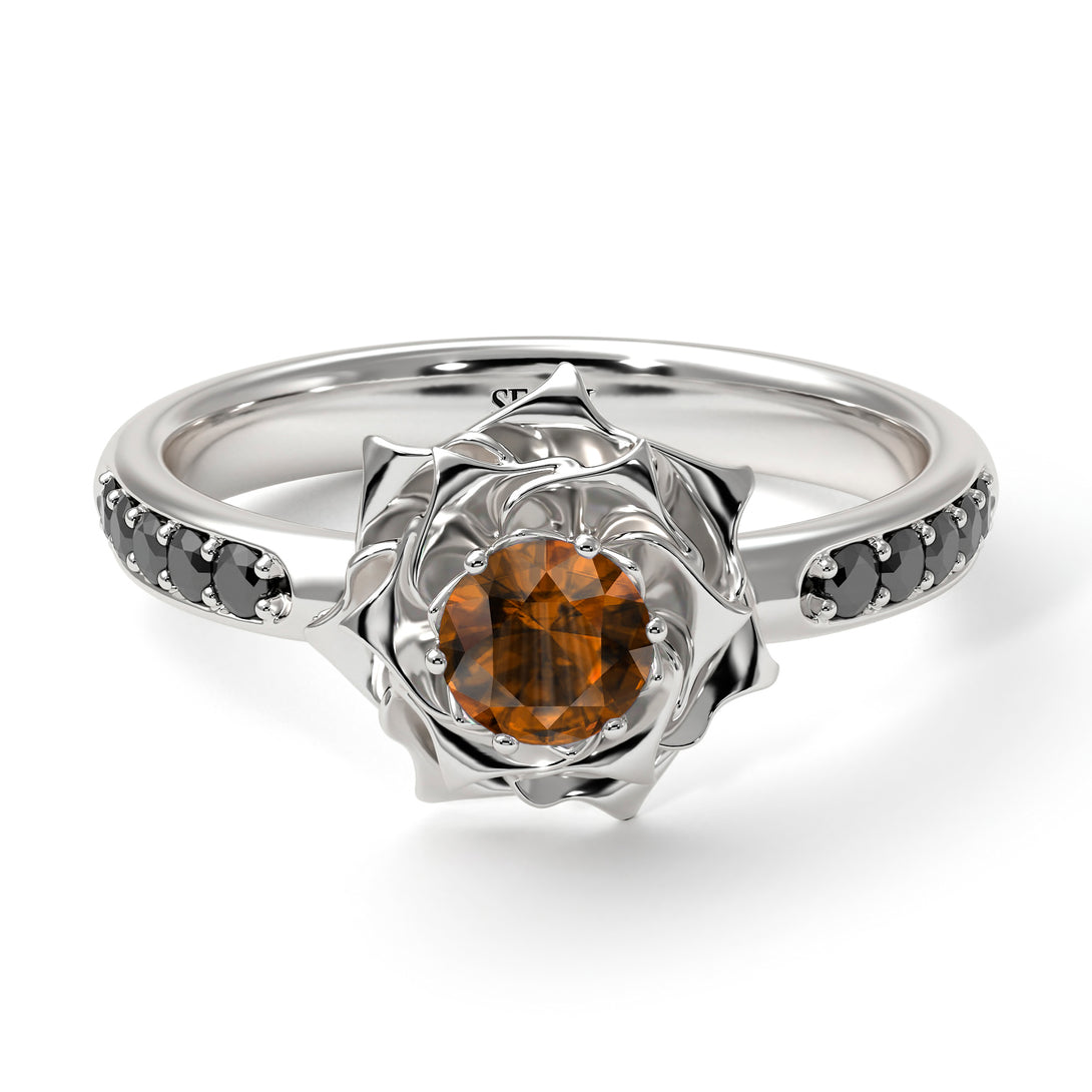A lady's Rose Brown Diamond Ring- Elena no. 1106