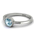 Bezel Minimalist Aquamarine Ring - Kinsley No. 403