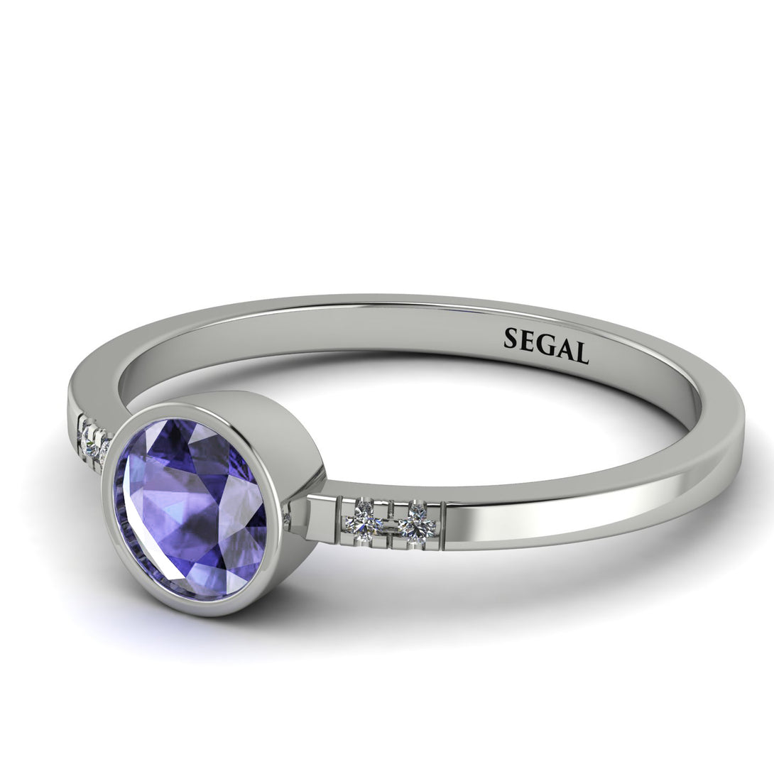 Bezel Minimalist Tanzanite Ring - Kinsley No. 203