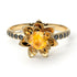 Lotus Flower Yellow Diamond ring - Lotus no. 1004