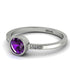 Bezel Minimalist Amethyst Ring - Kinsley No. 303