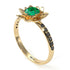 Lotus Flower Emerald ring - Lotus no. 22