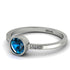 Bezel Minimalist Blue Topaz Ring - Kinsley No. 503