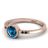 Bezel Minimalist Blue Topaz Ring - Kinsley No. 505 image 3