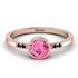 Bezel Minimalist Pink Moissanite Ring - Kinsley No. 805 image 1