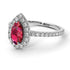 Pear Shaped Halo Ruby Ring - Janet No. 33