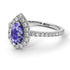 Pear Shaped Halo Tanzanite Ring - Janet No. 203