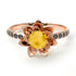 Lotus Flower Citrine ring - Lotus no. 605