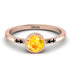 Bezel Minimalist Yellow Diamond Ring - Kinsley No. 1005